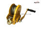 Stainless Steel / Bubuk Kuning Spur Gear Drum Winch Noiseless Hand Winch Dengan Manual Rem - Kapasitas: 1200 Lbs pemasok