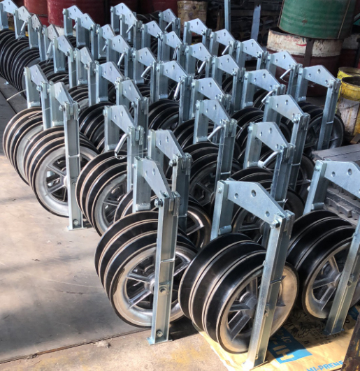 Roda Diameter Besar Kabel Transmisi Blok Katrol Konduktor Triple Aluminium Sheaves