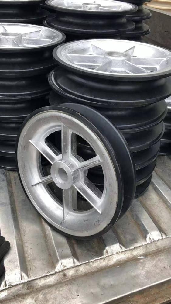 Roda Diameter Besar Kabel Transmisi Blok Katrol Konduktor Triple Aluminium Sheaves