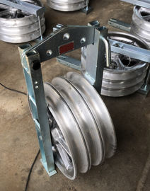 Roda Diameter Besar Kabel Transmisi Blok Katrol Konduktor Triple Aluminium Sheaves pemasok